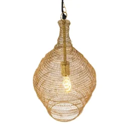 Oosterse hanglamp goud 30 cm - Nidum
