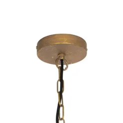 Oosterse hanglamp goud met patroon 26cm - Mowgli