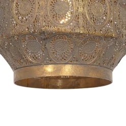 Oosterse hanglamp goud met patroon 26cm - Mowgli