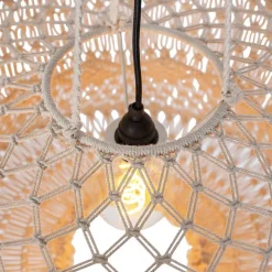 Oosterse hanglamp macramé 50 cm - Leonard