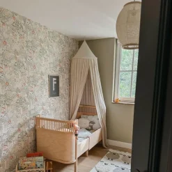 Oosterse hanglamp naturel stof 35 cm - Rob