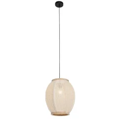 Oosterse hanglamp naturel stof 35 cm - Rob