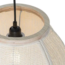 Oosterse hanglamp naturel stof 35 cm - Rob