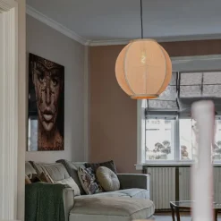 Oosterse hanglamp naturel stof 46 cm - Rob