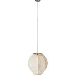 Oosterse hanglamp naturel stof 46 cm - Rob