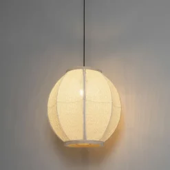 Oosterse hanglamp naturel stof 46 cm - Rob