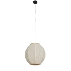 Oosterse hanglamp naturel stof 46 cm - Rob