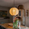 Oosterse hanglamp naturel stof 48 cm - Rob