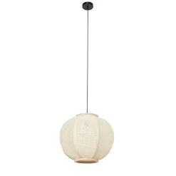 Oosterse hanglamp naturel stof 48 cm - Rob