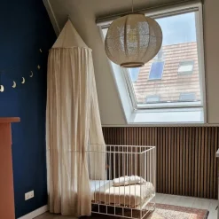 Oosterse hanglamp naturel stof 48 cm - Rob