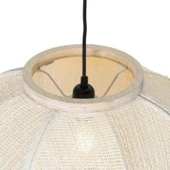 Oosterse hanglamp naturel stof 48 cm - Rob