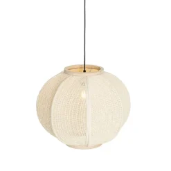 Oosterse hanglamp naturel stof 48 cm - Rob