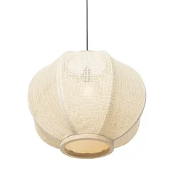 Oosterse hanglamp naturel stof 48 cm - Rob