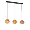 Oosterse hanglamp rotan 3-lichts - Straw
