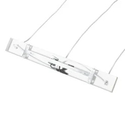 Oosterse hanglamp wit met rotan 3-lichts langwerpig - Akira