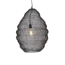 Oosterse hanglamp zwart 45 cm - Nidum L