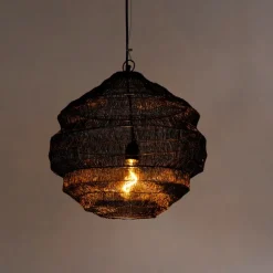 Oosterse hanglamp zwart 45 cm x 40 cm - Vadi