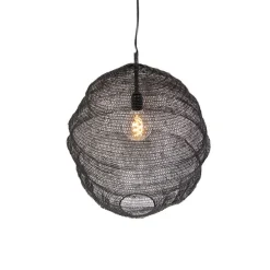 Oosterse hanglamp zwart - Nidum Gran