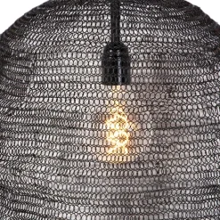 Oosterse hanglamp zwart - Nidum Gran