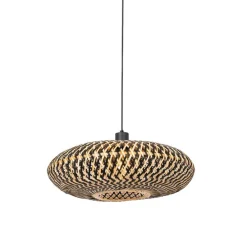 Oosterse hanglamp zwart bamboe 50 cm - Ostrava