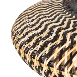 Oosterse hanglamp zwart bamboe 50 cm - Ostrava