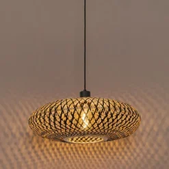 Oosterse hanglamp zwart bamboe 50 cm - Ostrava