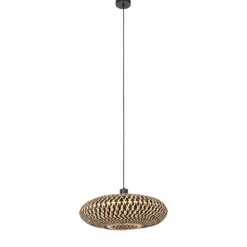 Oosterse hanglamp zwart bamboe 50 cm - Ostrava