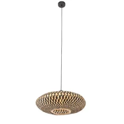 Oosterse hanglamp zwart bamboe 50 cm - Ostrava