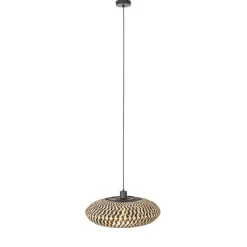Oosterse hanglamp zwart bamboe 50 cm - Ostrava