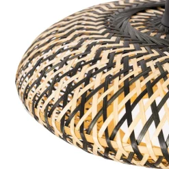 Oosterse hanglamp zwart bamboe 40 cm - Ostrava