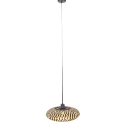 Oosterse hanglamp zwart bamboe 40 cm - Ostrava