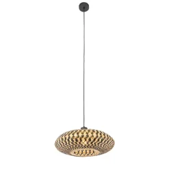 Oosterse hanglamp zwart bamboe 40 cm - Ostrava