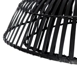 Oosterse hanglamp zwart bamboe 62 cm - Pua