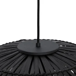 Oosterse hanglamp zwart bamboe 62 cm - Pua