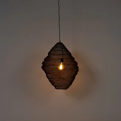 Oosterse hanglamp zwart 60cm - Nidum