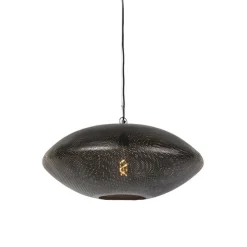 Oosterse hanglamp zwart met goud 60 cm - Radiance