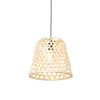 Oosterse hanglamp zwart met bamboe - Rayan