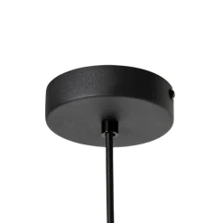 Oosterse hanglamp zwart met bamboe - Rayan