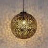 Oosterse hanglamp zwart met goud 45 cm - Radiante