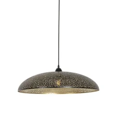 Oosterse hanglamp zwart met goud 60 cm - Japke