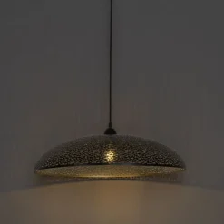 Oosterse hanglamp zwart met goud 60 cm - Japke