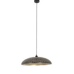 Oosterse hanglamp zwart met goud 60 cm - Japke