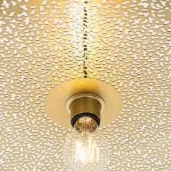 Oosterse hanglamp zwart met goud 60 cm - Japke