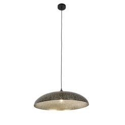 Oosterse hanglamp zwart met goud 60 cm - Japke