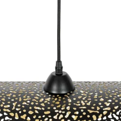 Oosterse hanglamp zwart met goud 50 cm - Japke