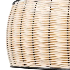 Oosterse hanglamp zwart met rotan 38 cm - Emir