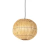 Oosterse hanglamp zwart met zeegras - Canno