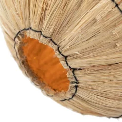 Oosterse hanglamp zwart met zeegras - Canno