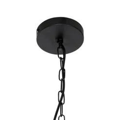 Oosterse hanglamp zwart met koper - Maru 5