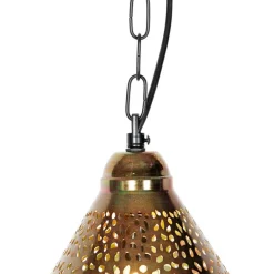 Oosterse hanglamp zwart met koper - Maru 5
